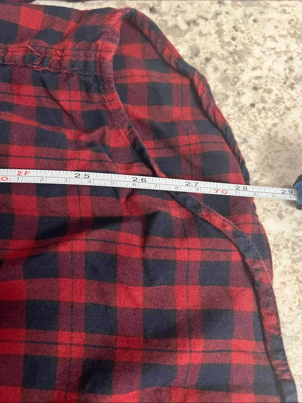 J. Crew Brushed Twill Red and Navy Plaid Button-Down Shirt